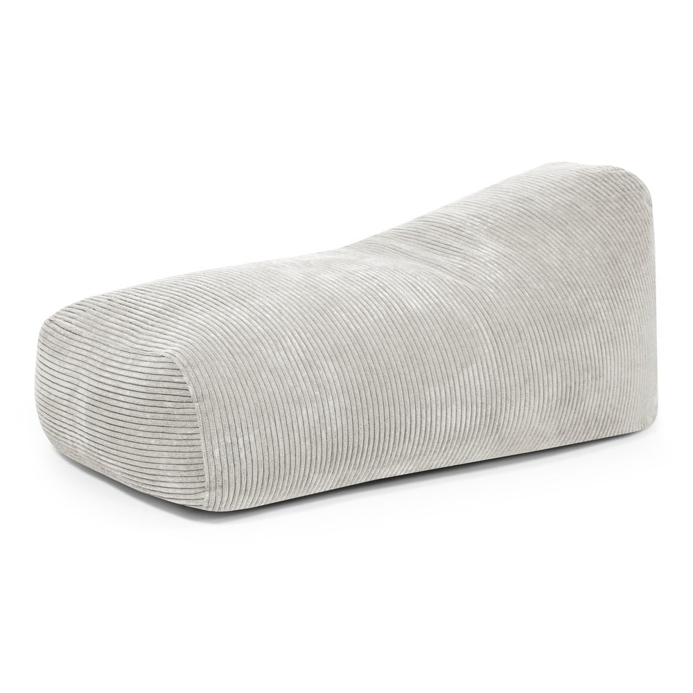 Krémszínű kordbársony babzsákfotel Snug 130 – SLOWDOWN