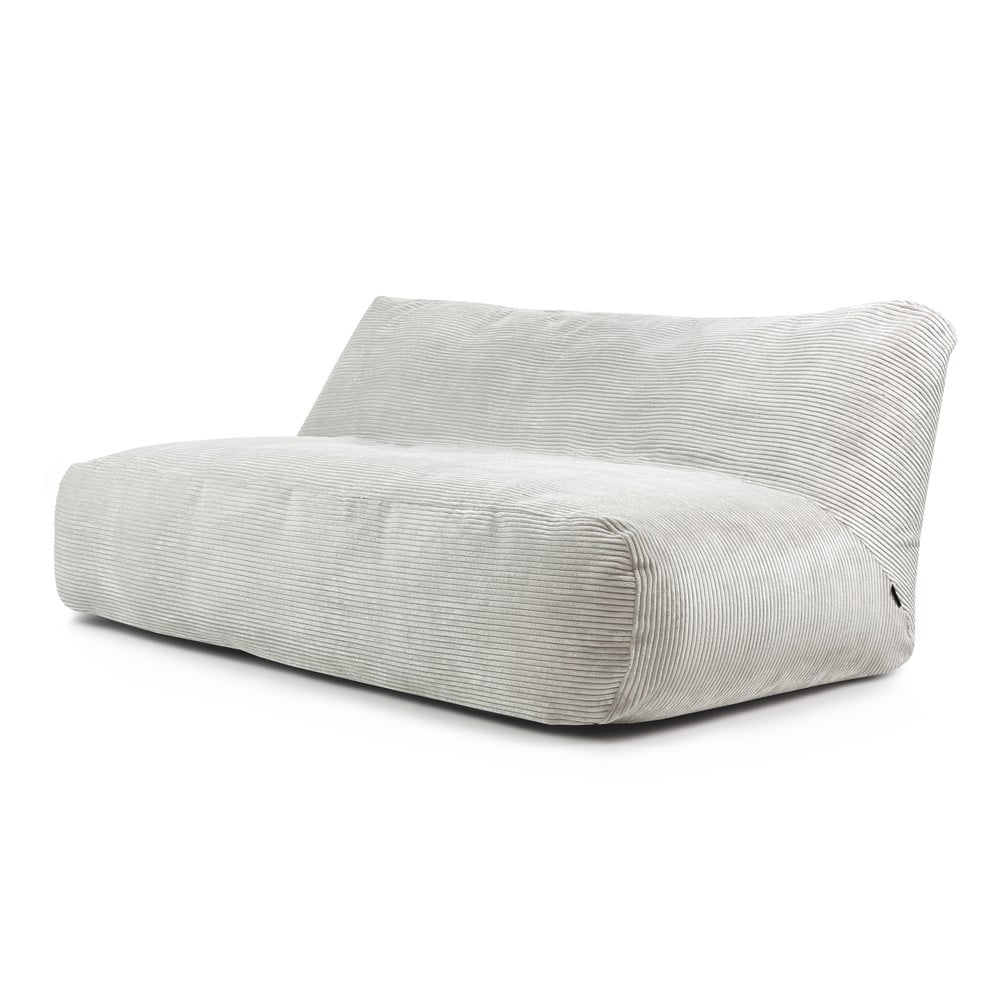 Krémszínű kordbársony babzsákfotel Sofa Tube 190 – SLOWDOWN