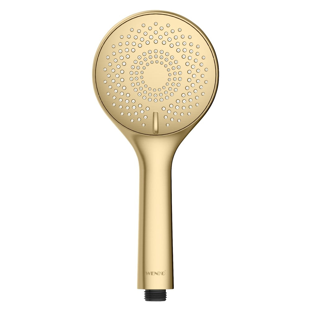 Matt aranyszínű műanyag gazdaságos zuhanyfej ø 11 cm Watersaving System – Wenko