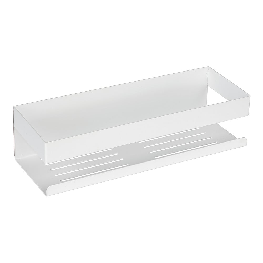 Matt fehér öntapadós rozsdamentes acél Turbo-Loc fürdőszobai polc Genova – Wenko