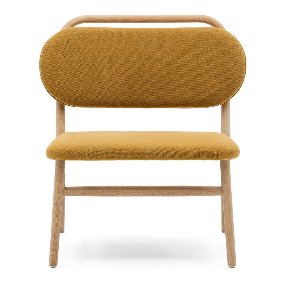 Mustársárga zsenília fotel Helda – Kave Home