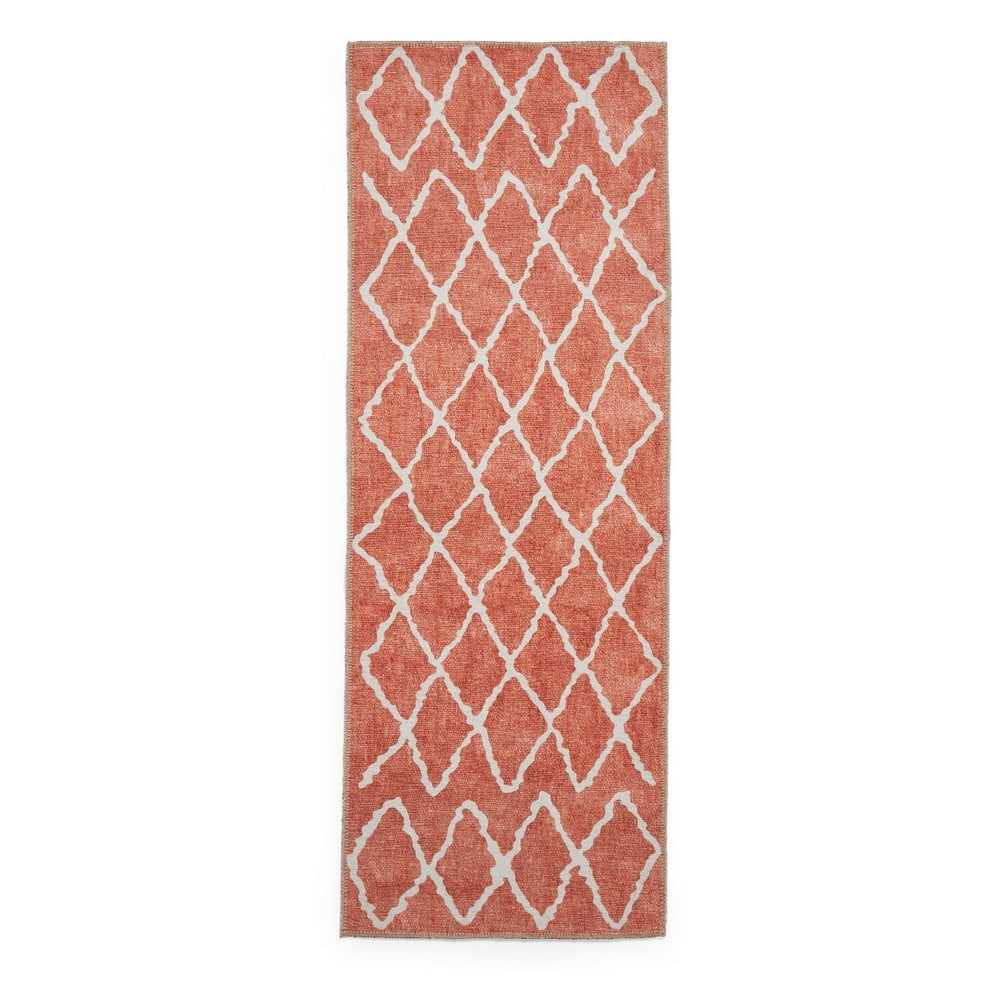 Narancssárga mosható futószőnyeg 76x230 cm Coral Orange – Think Rugs