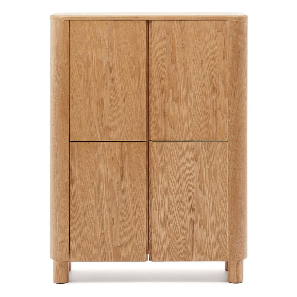 Natúr színű szekrény kőrisfa dekorral 100x134x40 cm Salaya – Kave Home