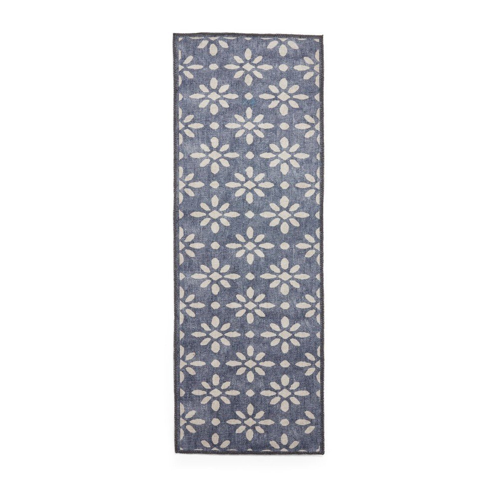 Sötétkék mosható futószőnyeg 61x170 cm Coral Blue – Think Rugs