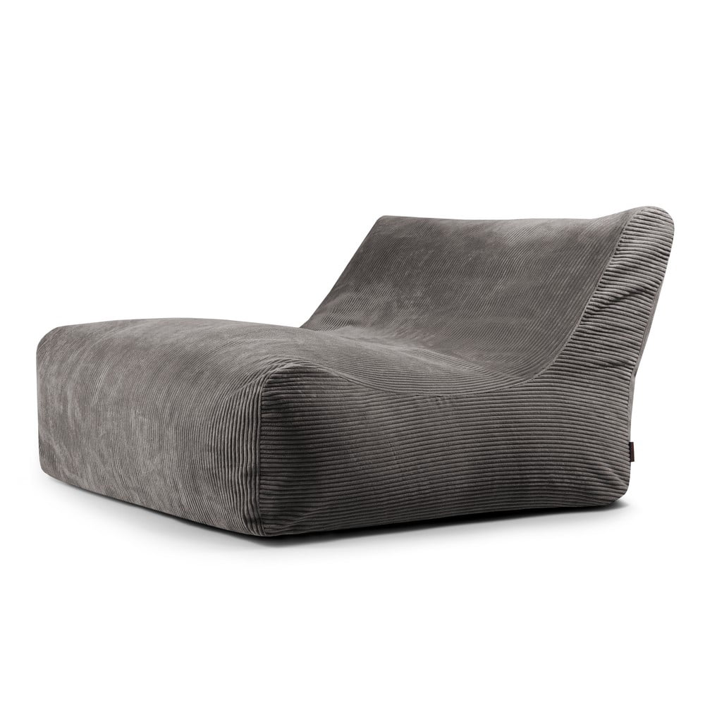 Sötétszürke kordbársony babzsákfotel Sofa Lounge – SLOWDOWN