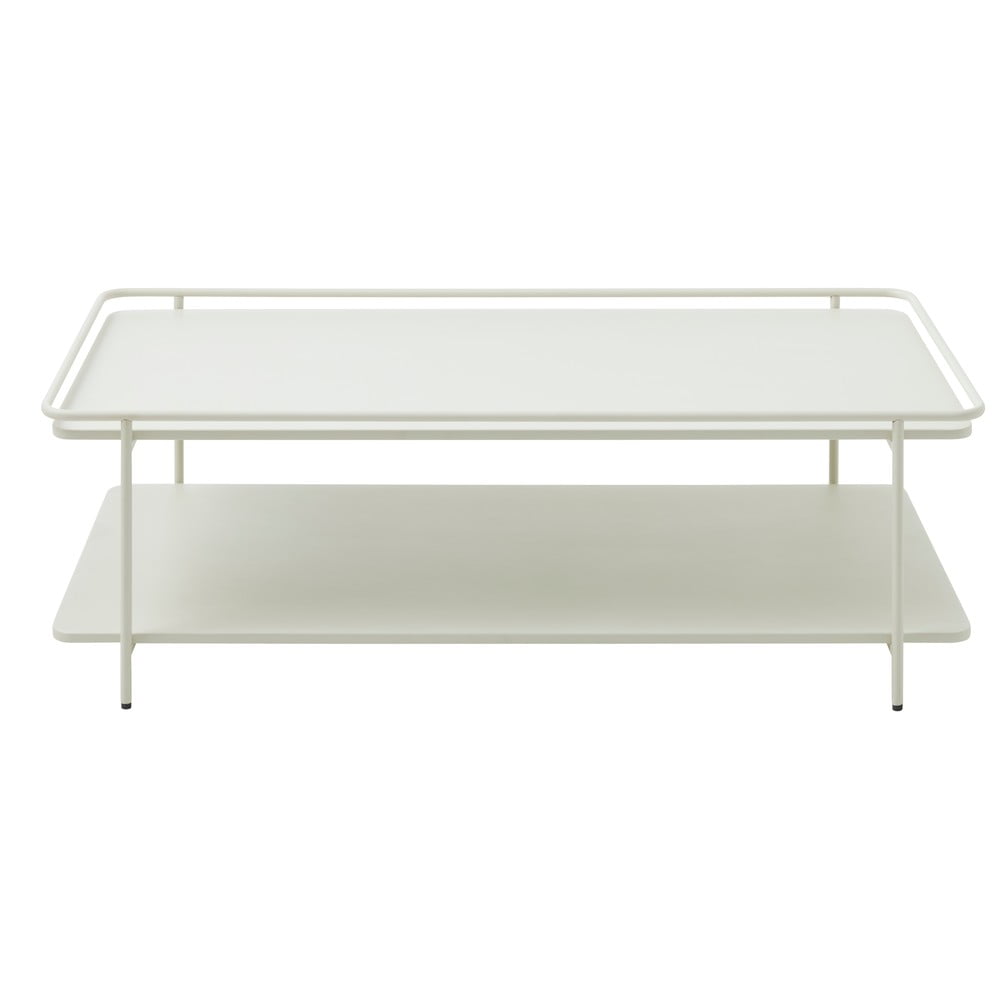 Világosszürke fém dohányzóasztal 55x110 cm Yuba – Unique Furniture