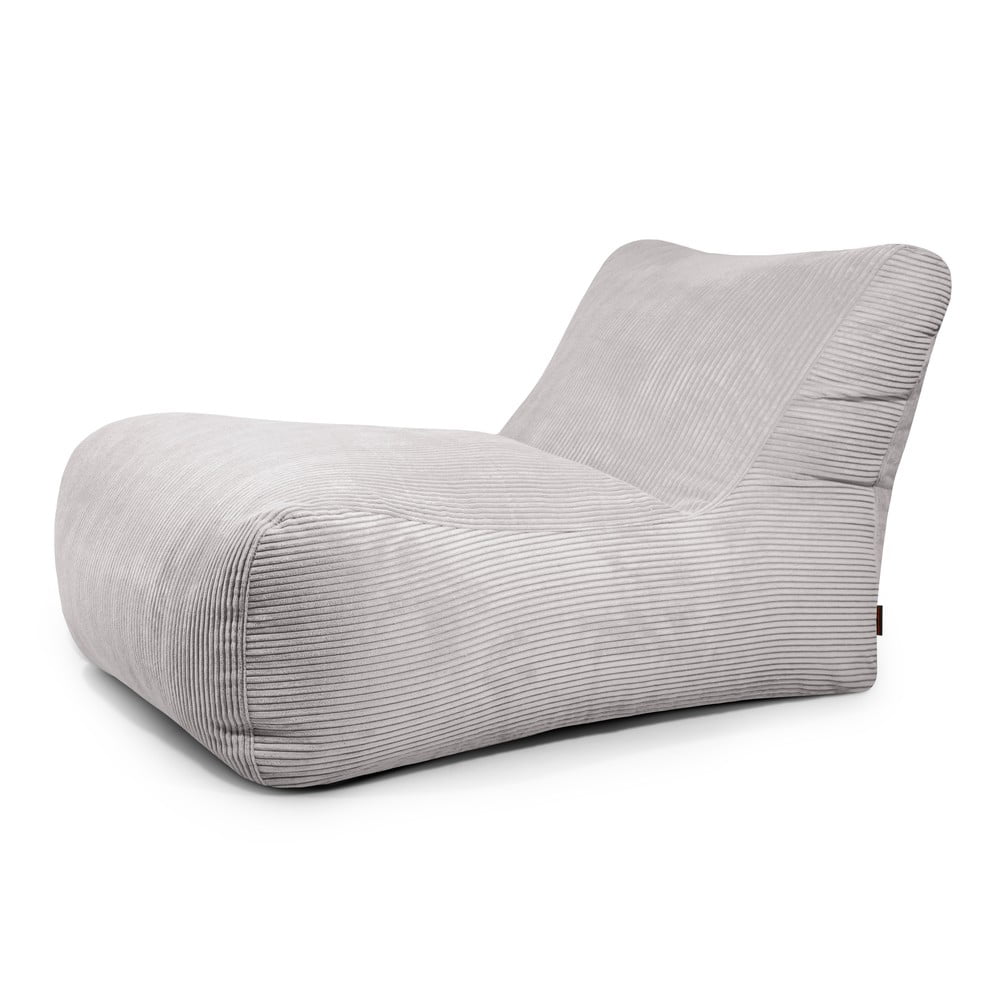 Világosszürke kordbársony babzsákfotel Lounge 100 – SLOWDOWN