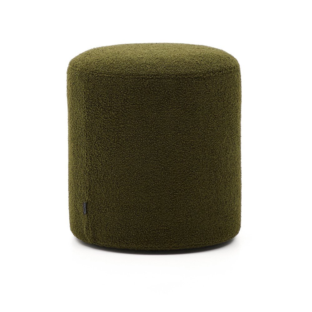 Zöld buklé puff Kaeli – Kave Home
