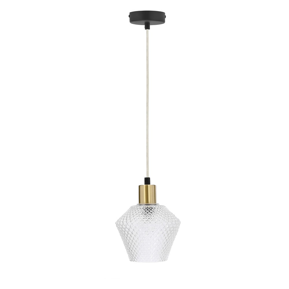 Aranyszínű függőlámpa üveg búrával ø 14 cm Greniko – Candellux Lighting