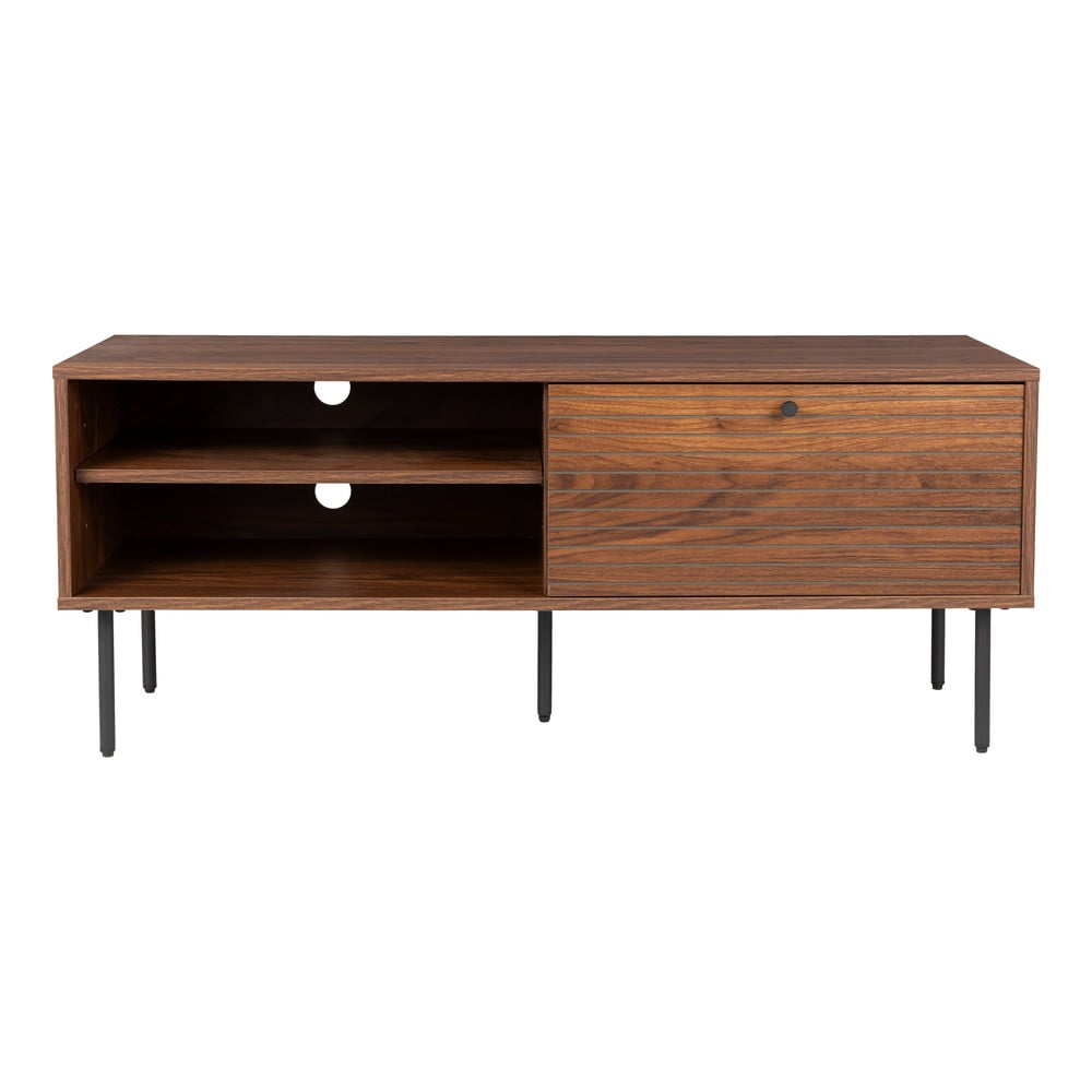 Barna TV-állvány diófa dekorral 120x50x40 cm Stripes – White Label