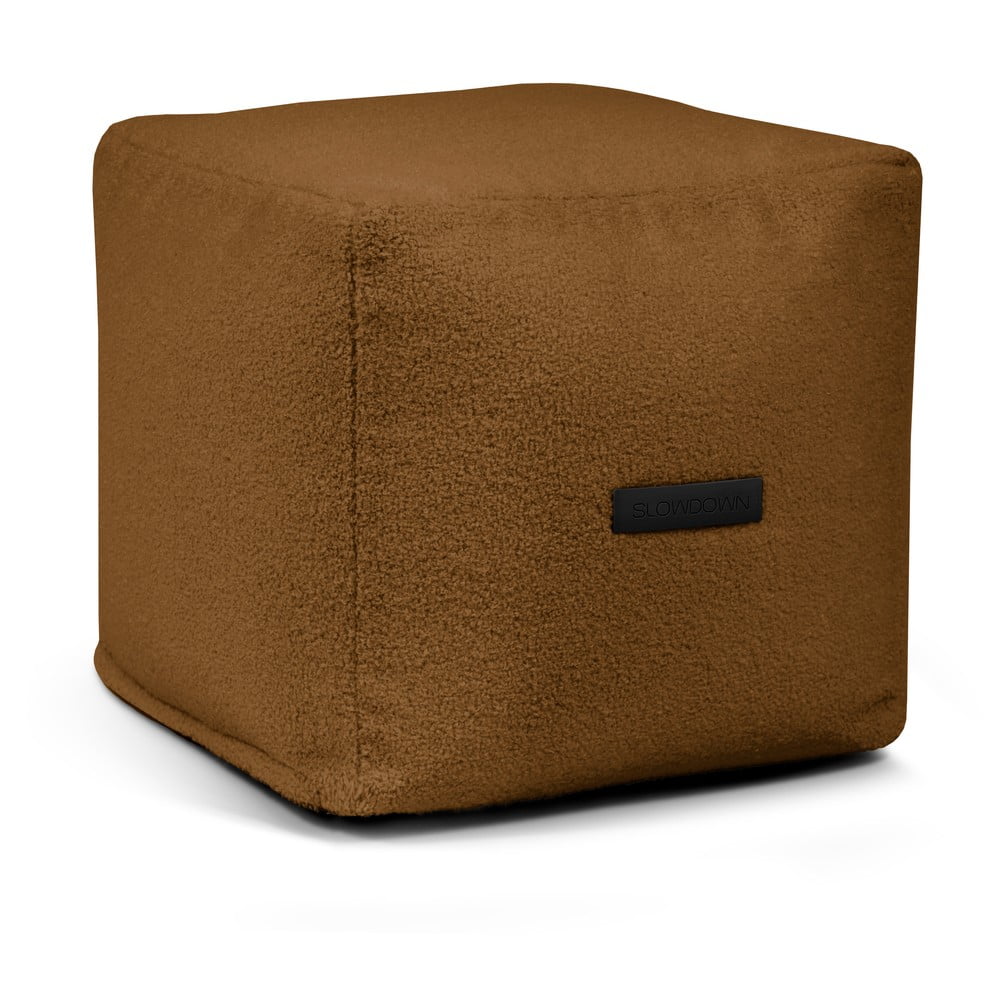 Barna buklé babzsákfotel Up! MooG – SLOWDOWN