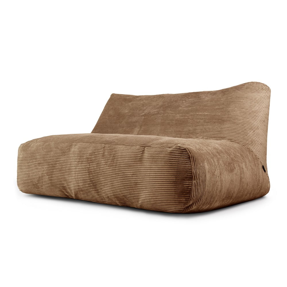 Barna kordbársony babzsákfotel Sofa Tube 160 – SLOWDOWN