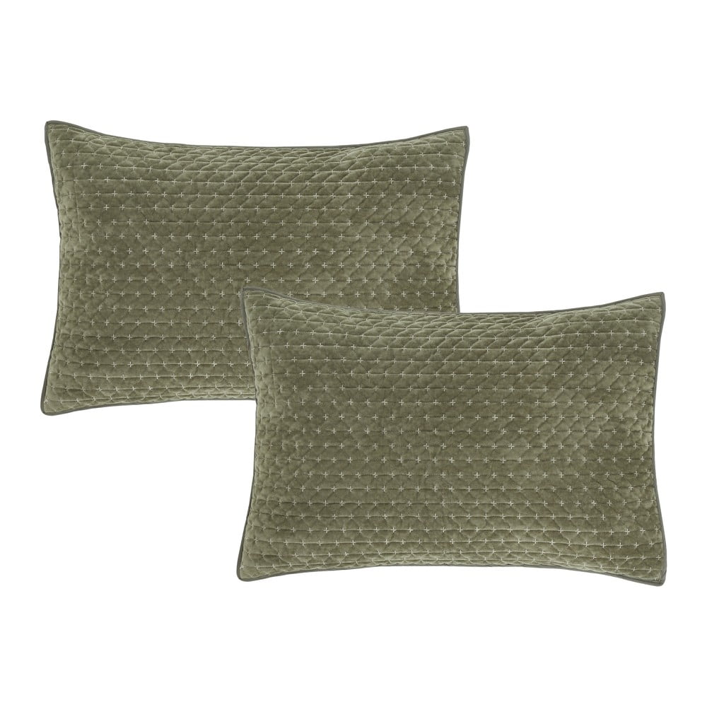 Bársony párnahuzat szett 2 db-os 50x75 cm Attica Velvet Embroidered – Bianca