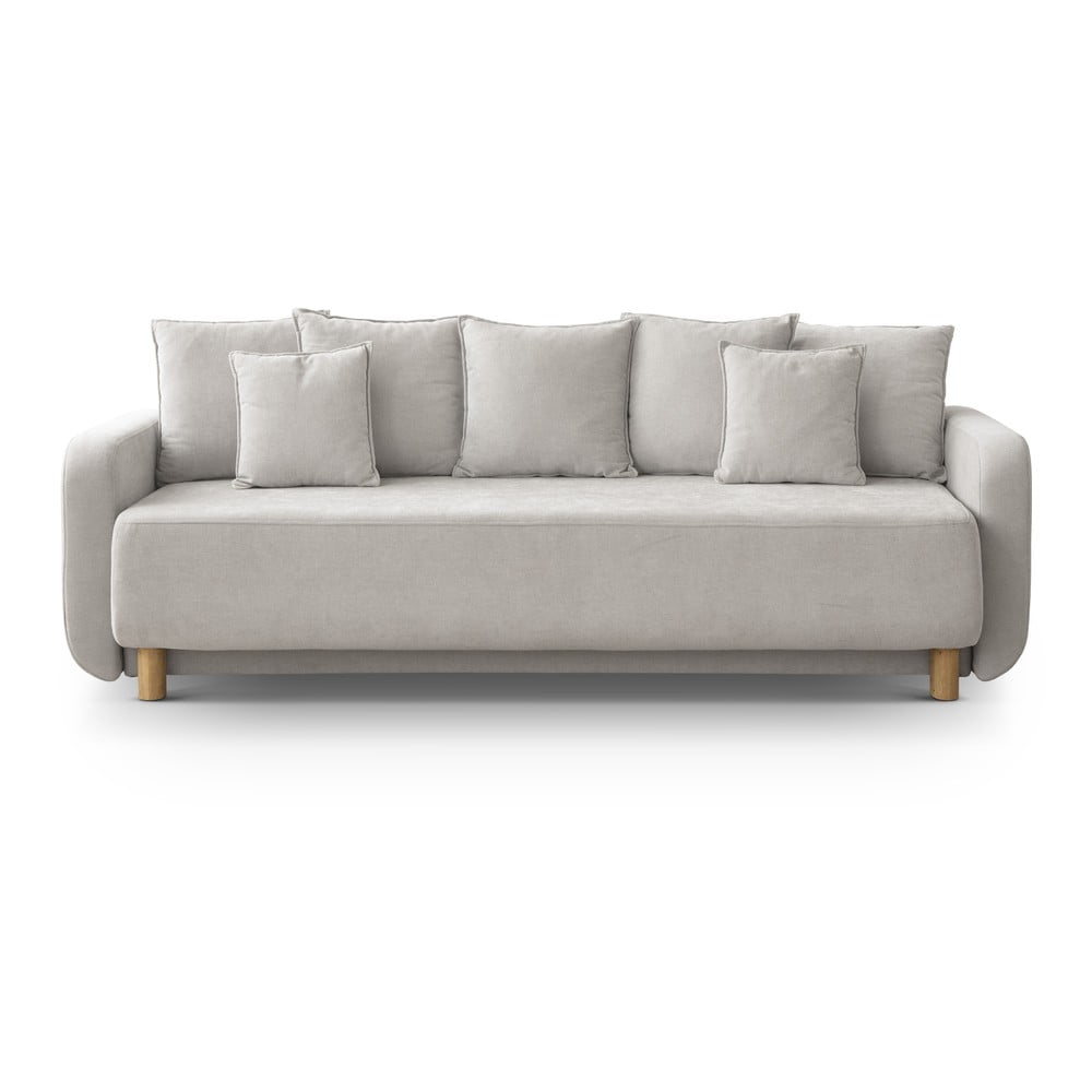 Bézs kinyitható tárolóhelyes kanapé 231 cm Elen – Micadoni