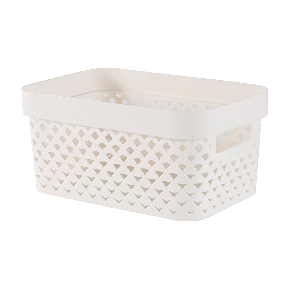 Bézs műanyag tárolódoboz 26x17