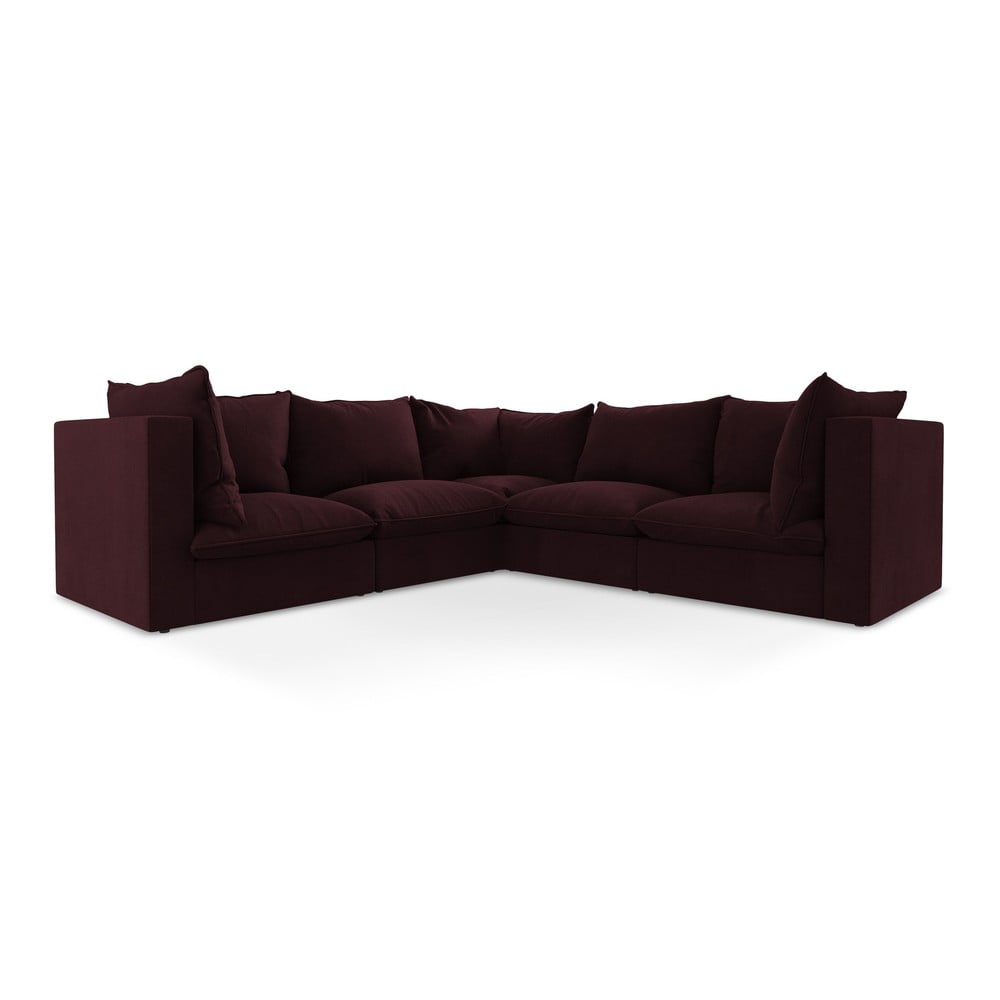 Borvörös sarokkanapé Manao – Makamii