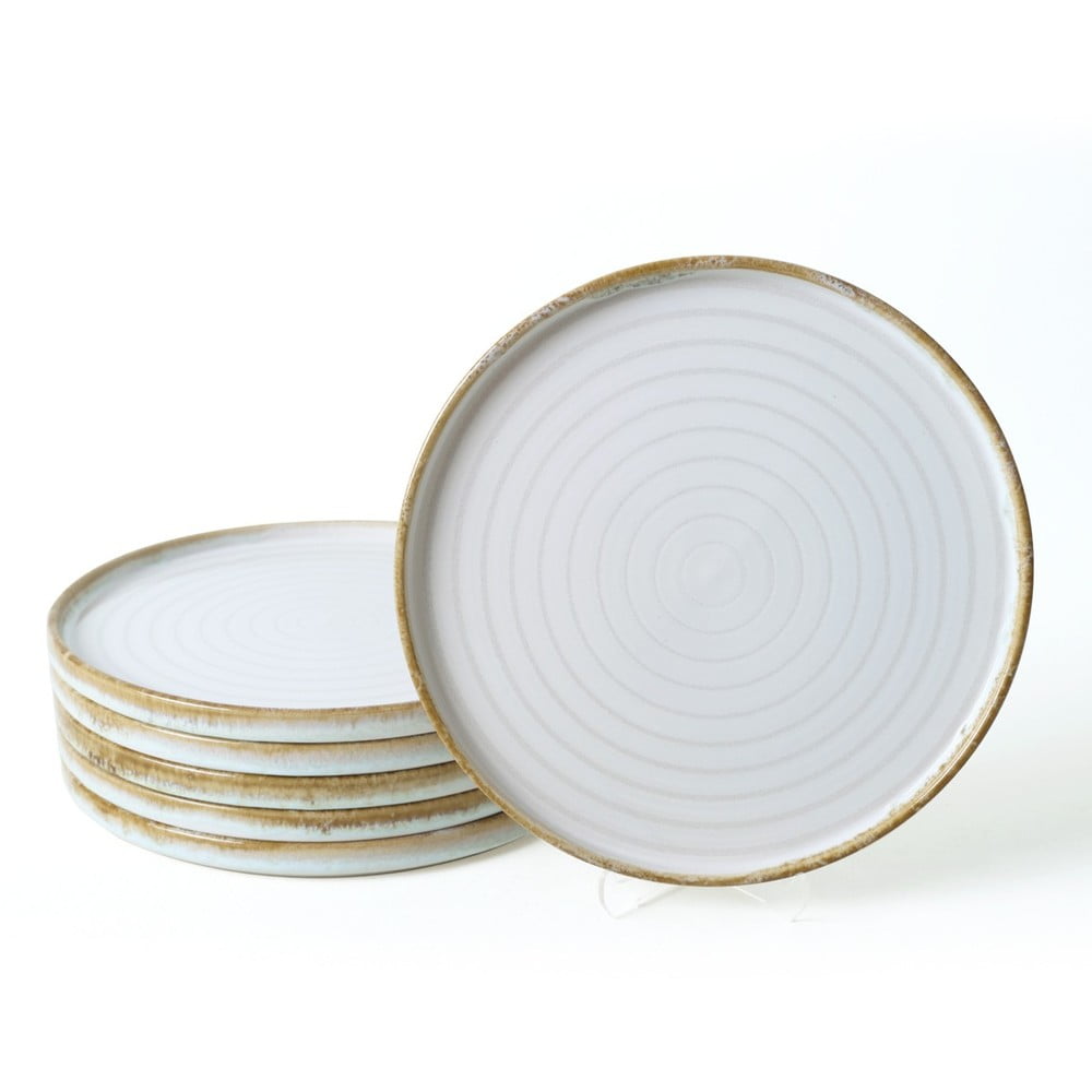 Fehér agyagkerámia tányér készlet 6 db-os ø 27 cm – Hermia