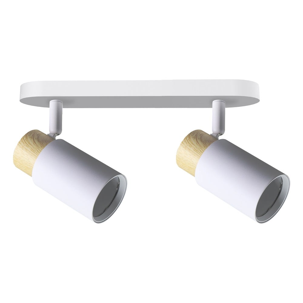 Fehér-natúr színű mennyezeti lámpa fém búrával 35x5.5 cm Claro – Candellux Lighting