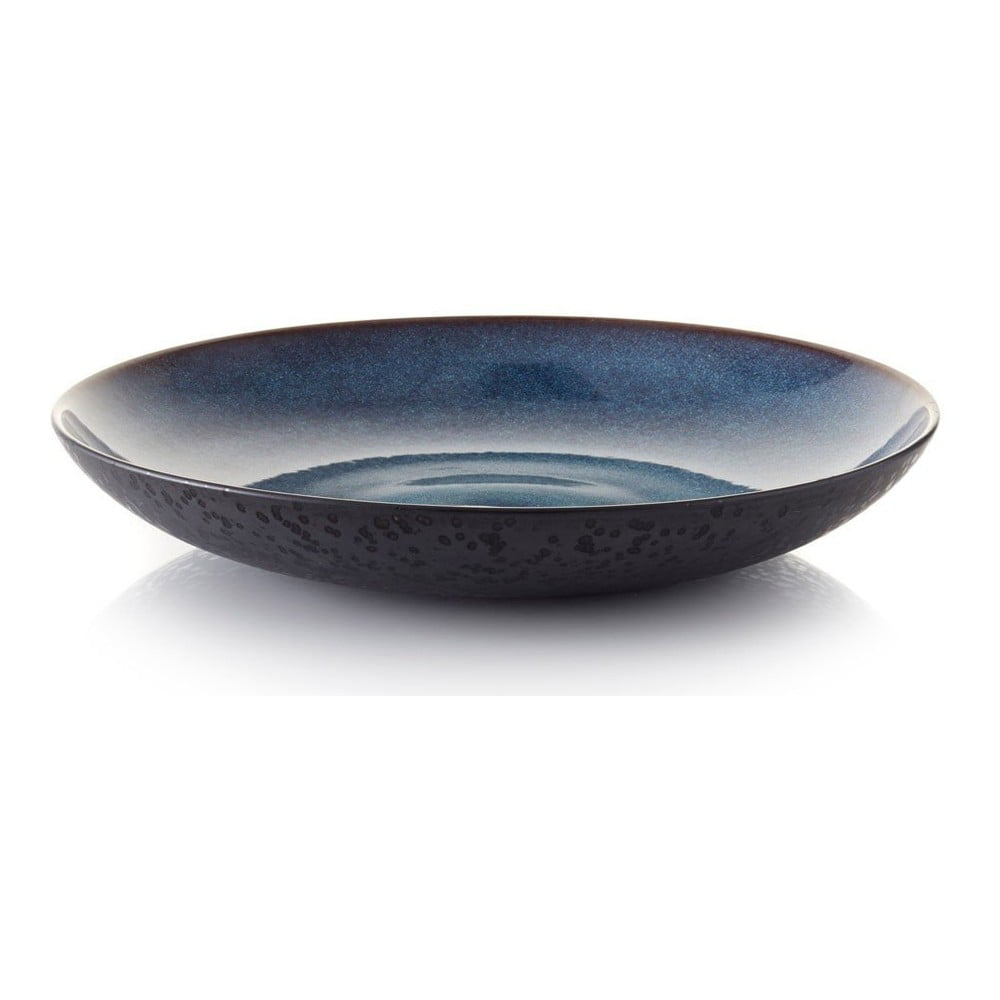 Fekete-kék kőedény tál ø 40 cm Dark Blue/Black – Bitz