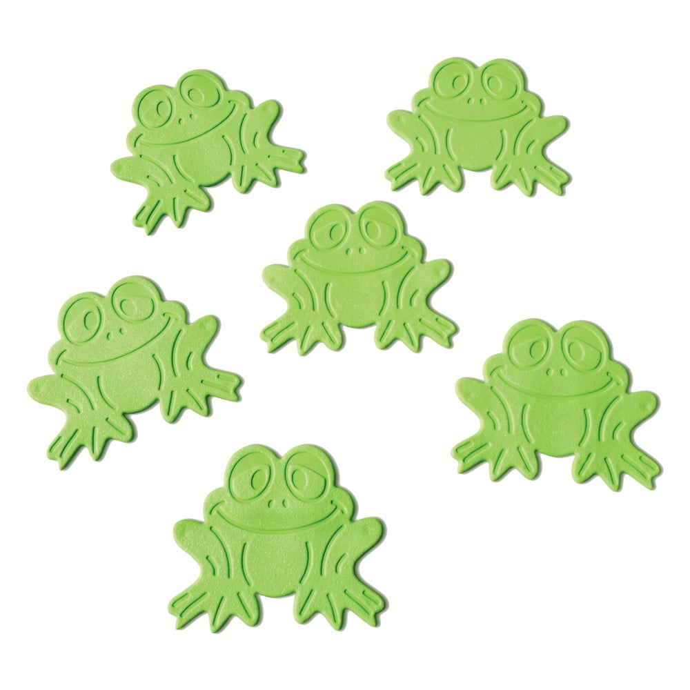Gyerek csúszásgátló alátét szett fürdőkádba 6 db-os 9x8 cm Grenouilles – Spirella
