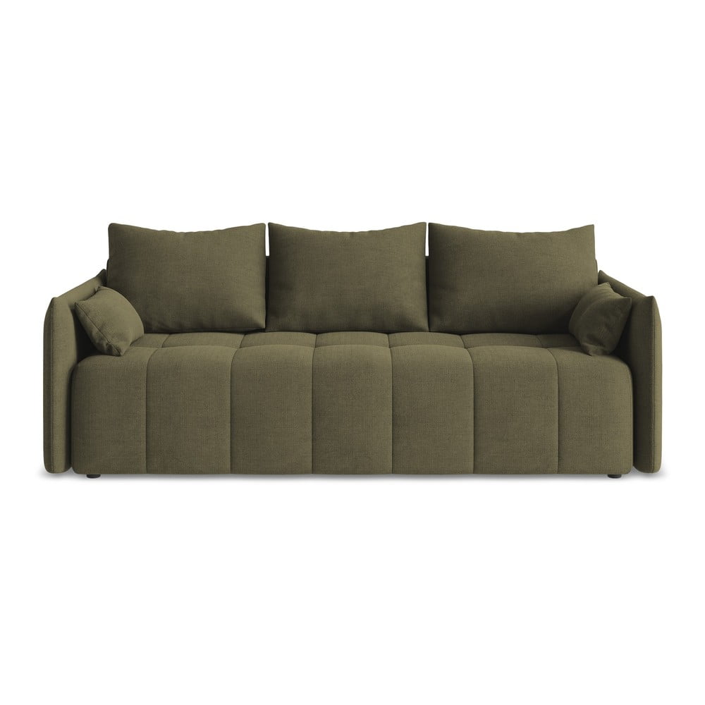 Khaki kinyitható-tárolóhelyes kanapé 225 cm Moku – Makamii