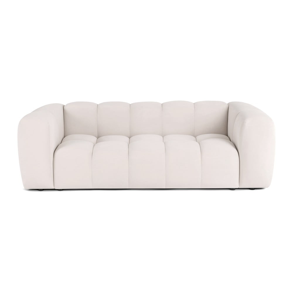 Krémszínű bársony kanapé 225 cm Cube – Bonami Selection