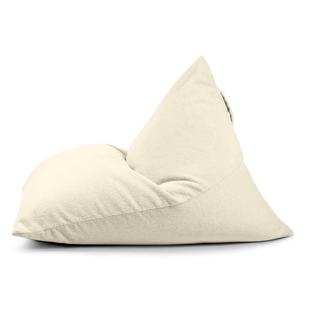 Krémszínű buklé babzsákfotel Razz – SLOWDOWN