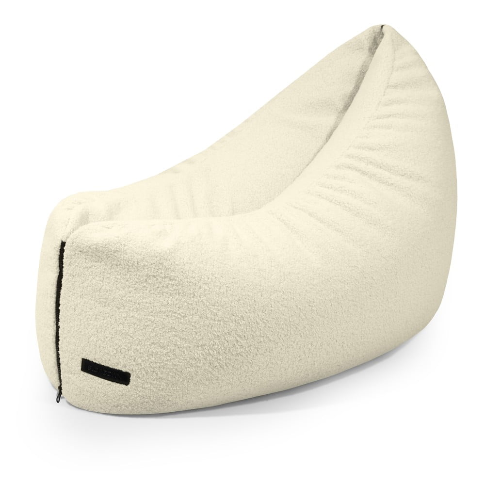 Krémszínű buklé gyerek babzsákfotel Clip Clap 90 – SLOWDOWN