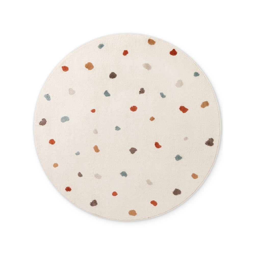 Krémszínű gyerek szőnyeg ø160 cm Funny Dots – Hanse Home