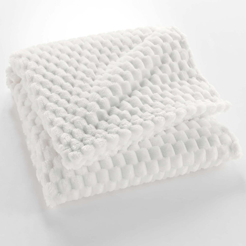 Krémszínű mikroflanel takaró 125x150 cm Mini Frosty – douceur d'intérieur