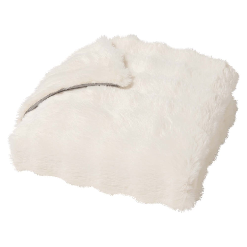 Krémszínű mikroplüss takaró 180x220 cm Mounty – douceur d'intérieur