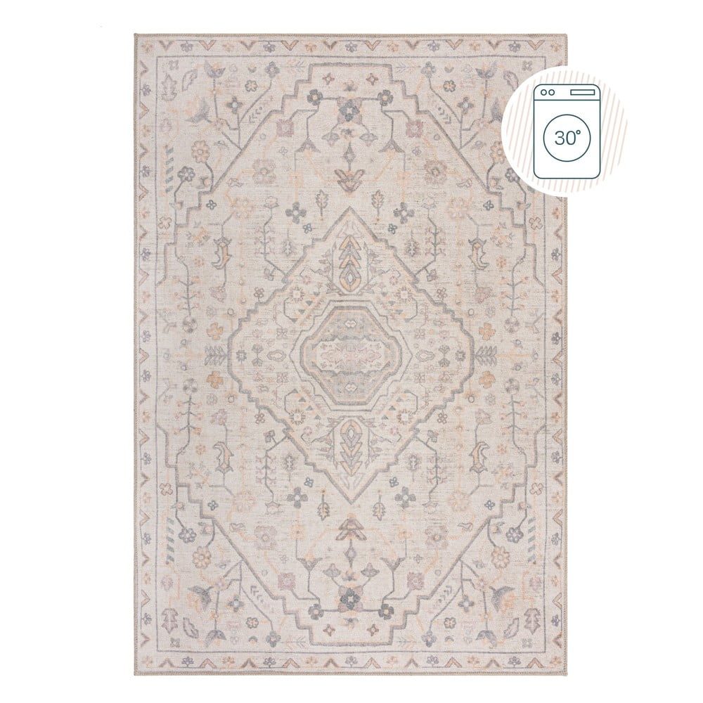 Krémszínű mosható szőnyeg 115x170 cm Teo Traditional – Flair Rugs