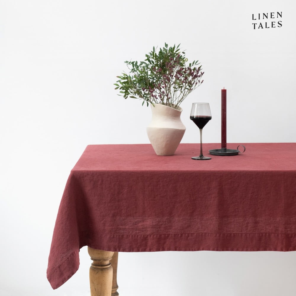 Len asztalterítő 140x140 cm Marsala – Linen Tales