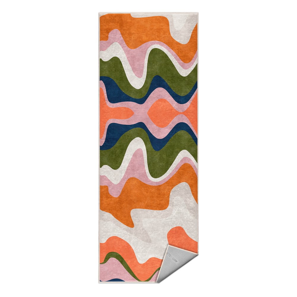 Narancssárga mosható futószőnyeg 60x230 cm Squiggly Orange – Mila Home