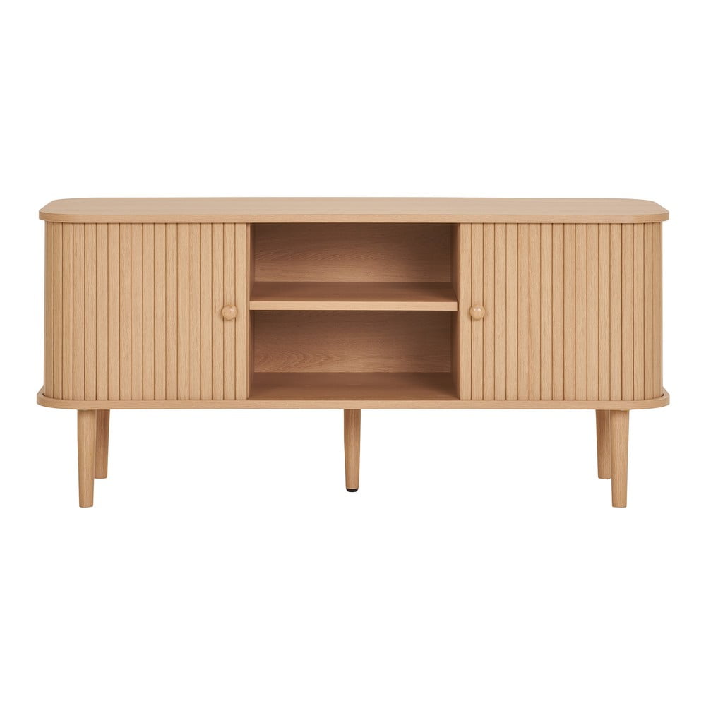 Natúr színű TV-állvány borovi fenyő dekorral 113x51