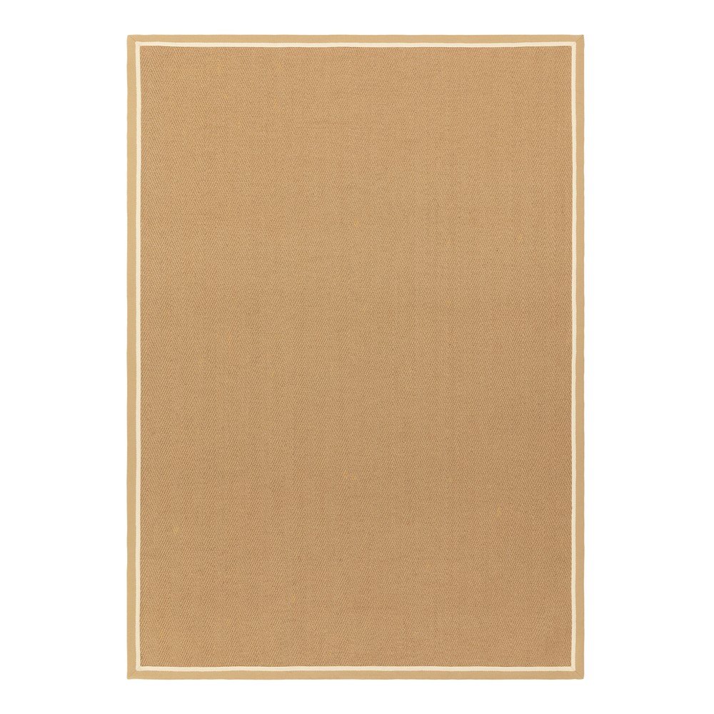 Natúr színű kétoldalas-kézi szövésű juta szőnyeg 240x340 cm Bordo Herringbone Linen – Asiatic Carpets