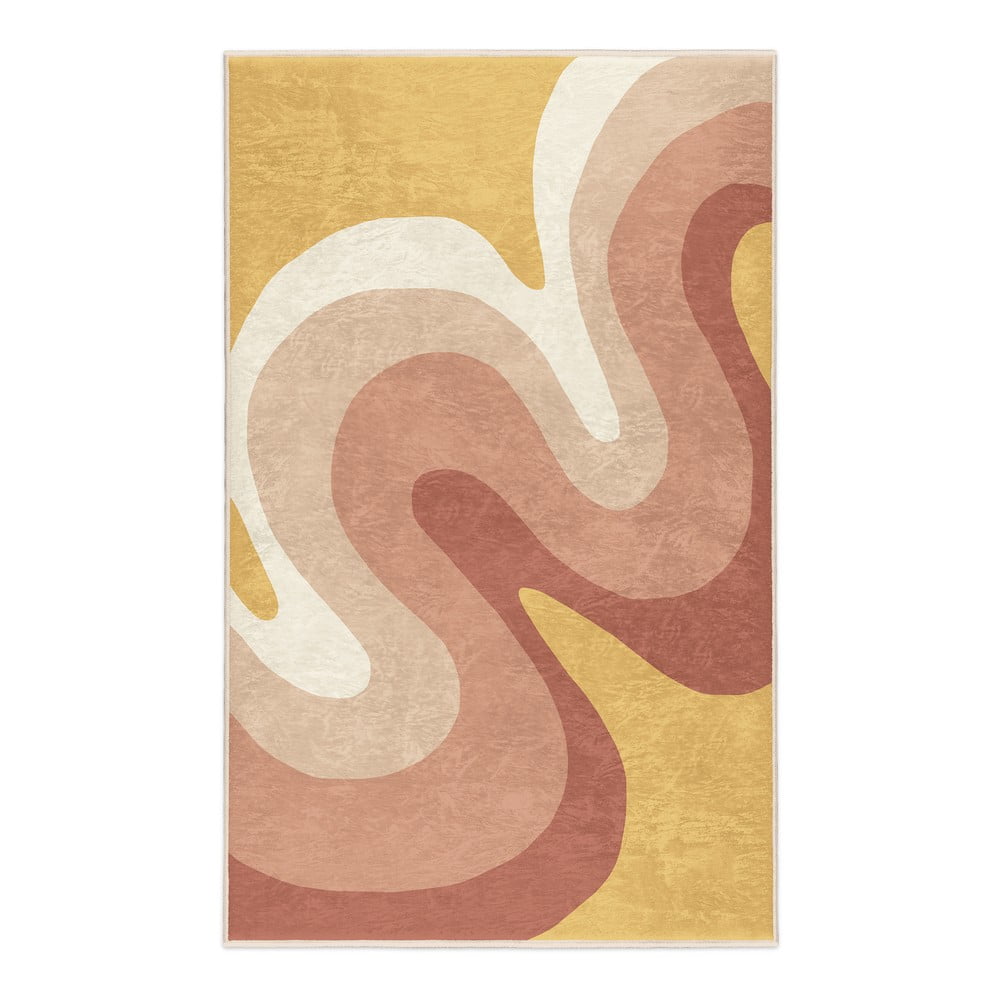 Okkersárga-törtrózsaszín mosható szőnyeg 160x230 cm Strawberry Creamsicle – Mila Home