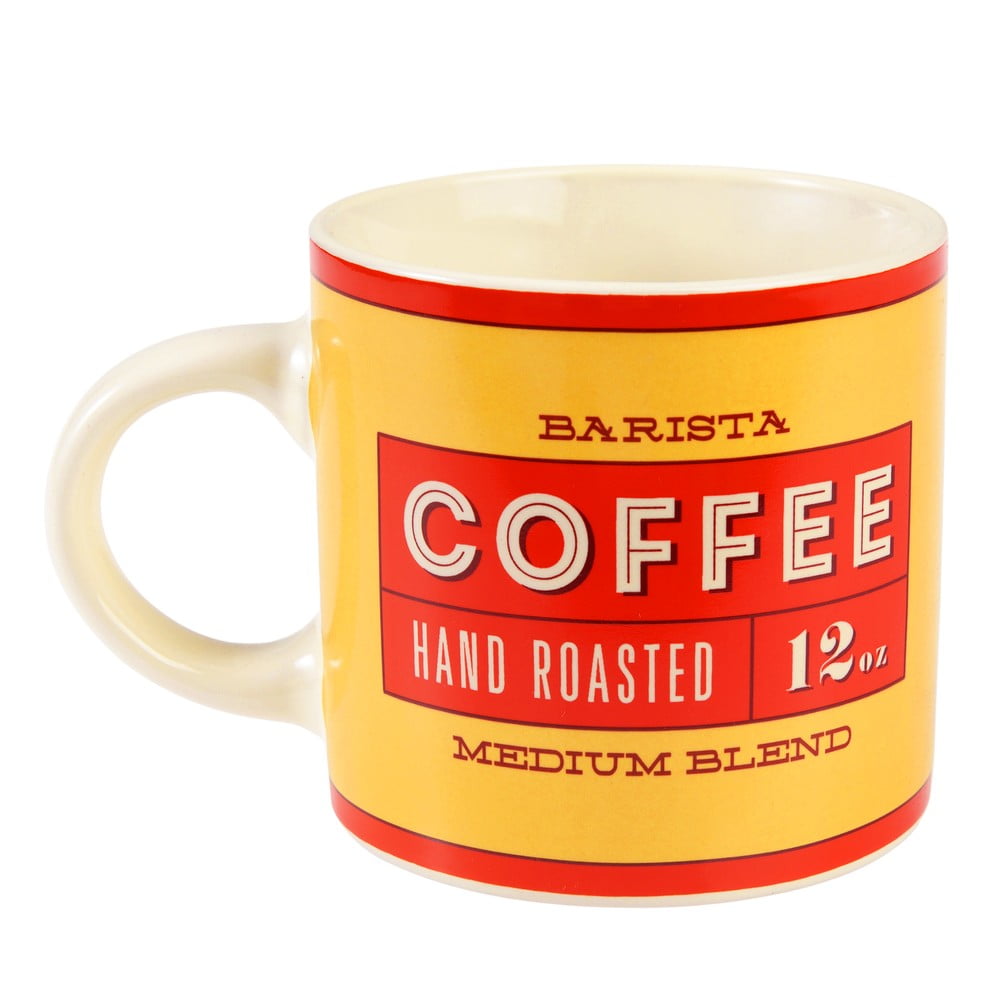 Piros-krémszínű kerámia bögre 350 ml Barista – Rex London