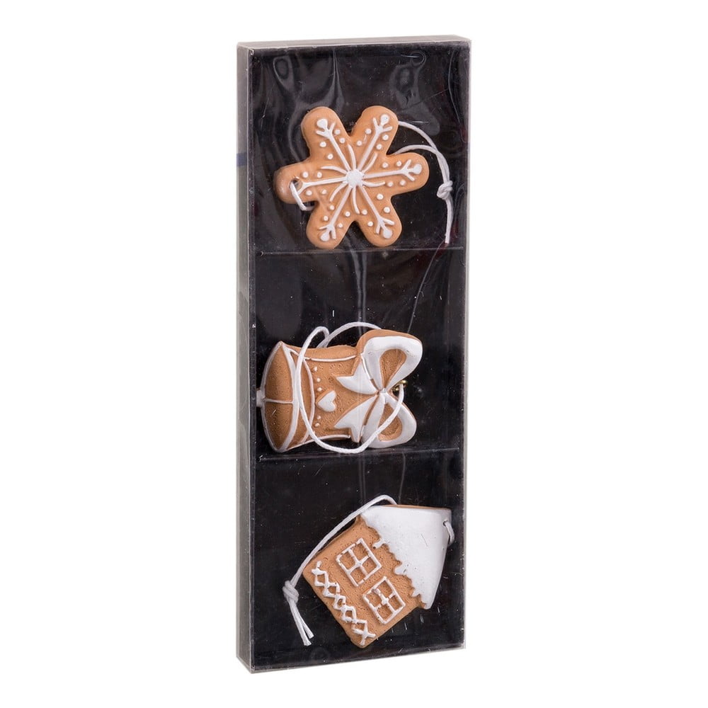 Poligyanta karácsonyfadísz készlet 3 db-os 5 cm Gingerbread – Casa Selección