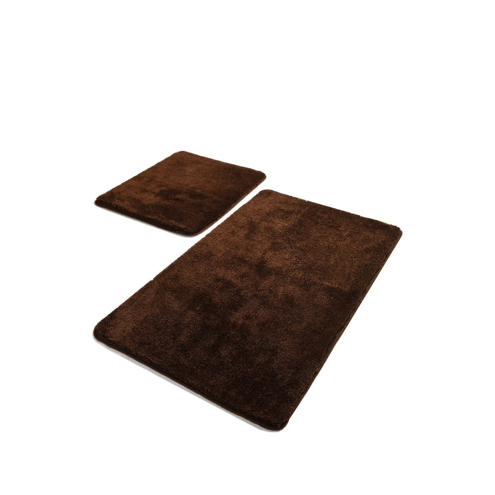 Sötétbarna fürdőszobai kilépő szett 2 db-os 60x100 cm Havai – Foutastic