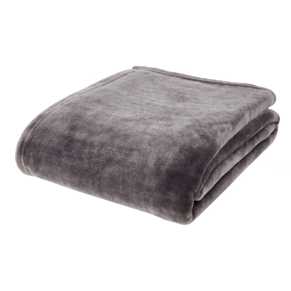 Sötétszürke mikroplüss takaró 130x170 cm Raschel Velvet – Catherine Lansfield
