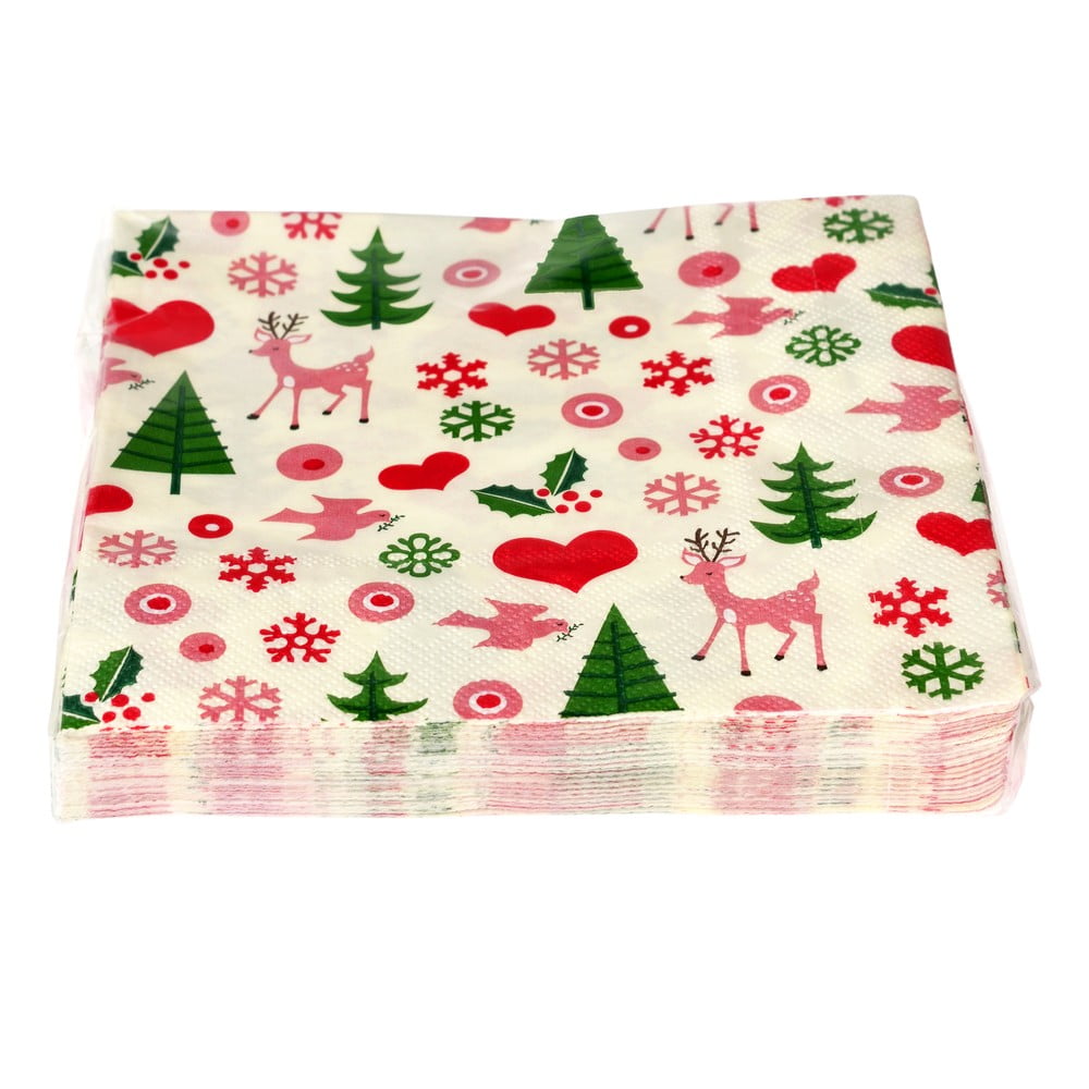Szalvéta szett 20 db-os 25x25 cm 50s Christmas – Rex London