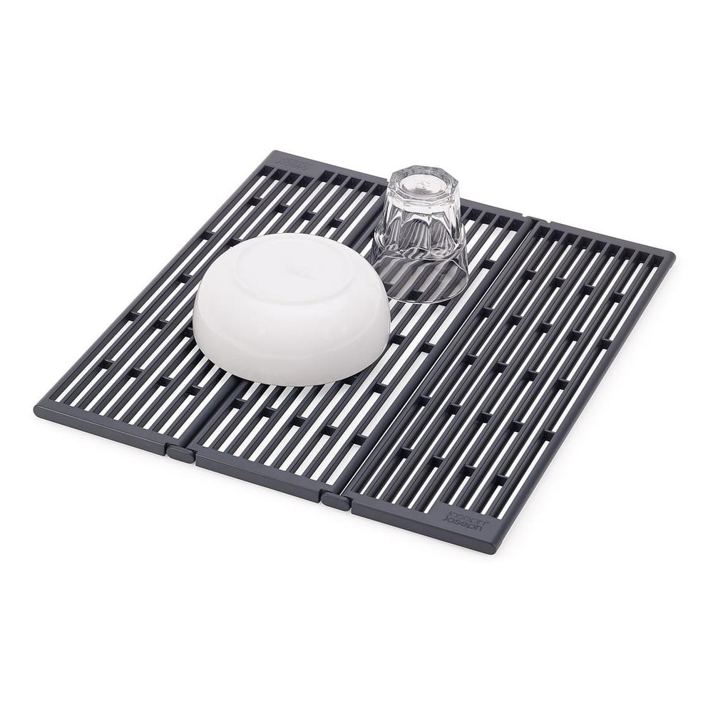 Szürke állítható műanyag csepegtetőtálca mosogatóra 43x13 cm Platform – Joseph Joseph