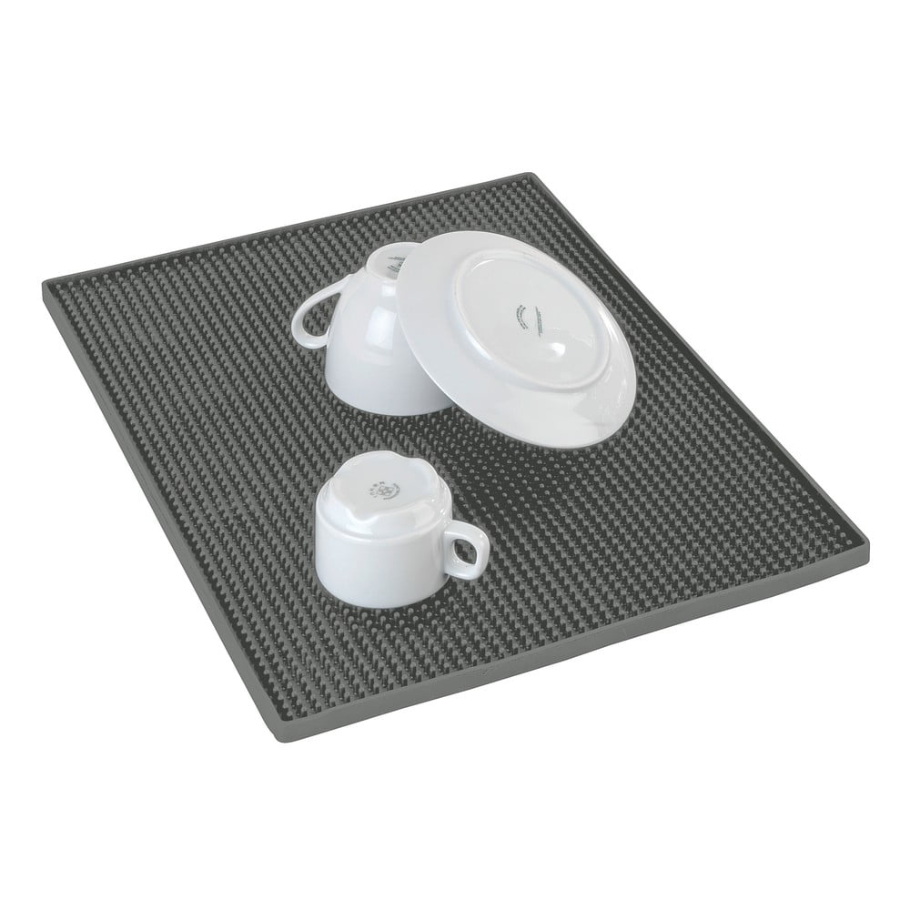 Szürke gumi edénycsepegtető alátét 40x30 cm Maxi – Wenko