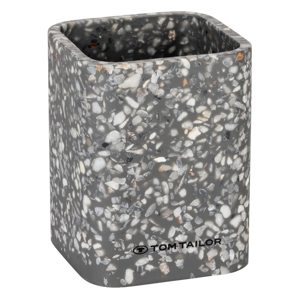 Szürke poligyanta fogkefetartó pohár Tom Tailor T-Terrazzo – Wenko
