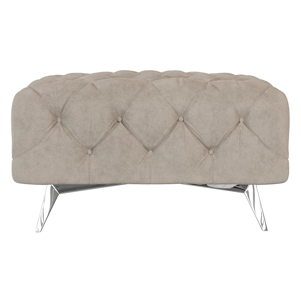 Szürkésbézs bársony lábtartó Chelsea – Ropez