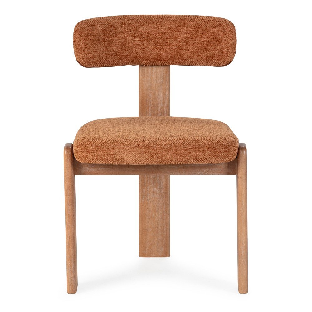 Téglavörös kárpitozott étkezőszék szett 2 db-os Nadia – MOME