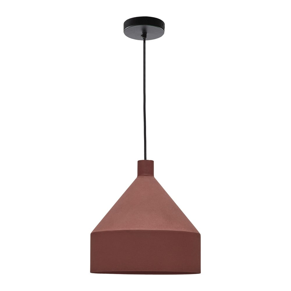 Terrakotta színű függőlámpa fém búrával ø 30 cm Peralta – Kave Home