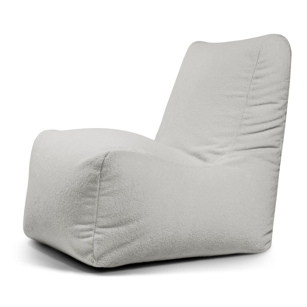 Világosszürke buklé babzsákfotel Seat Lounge – SLOWDOWN