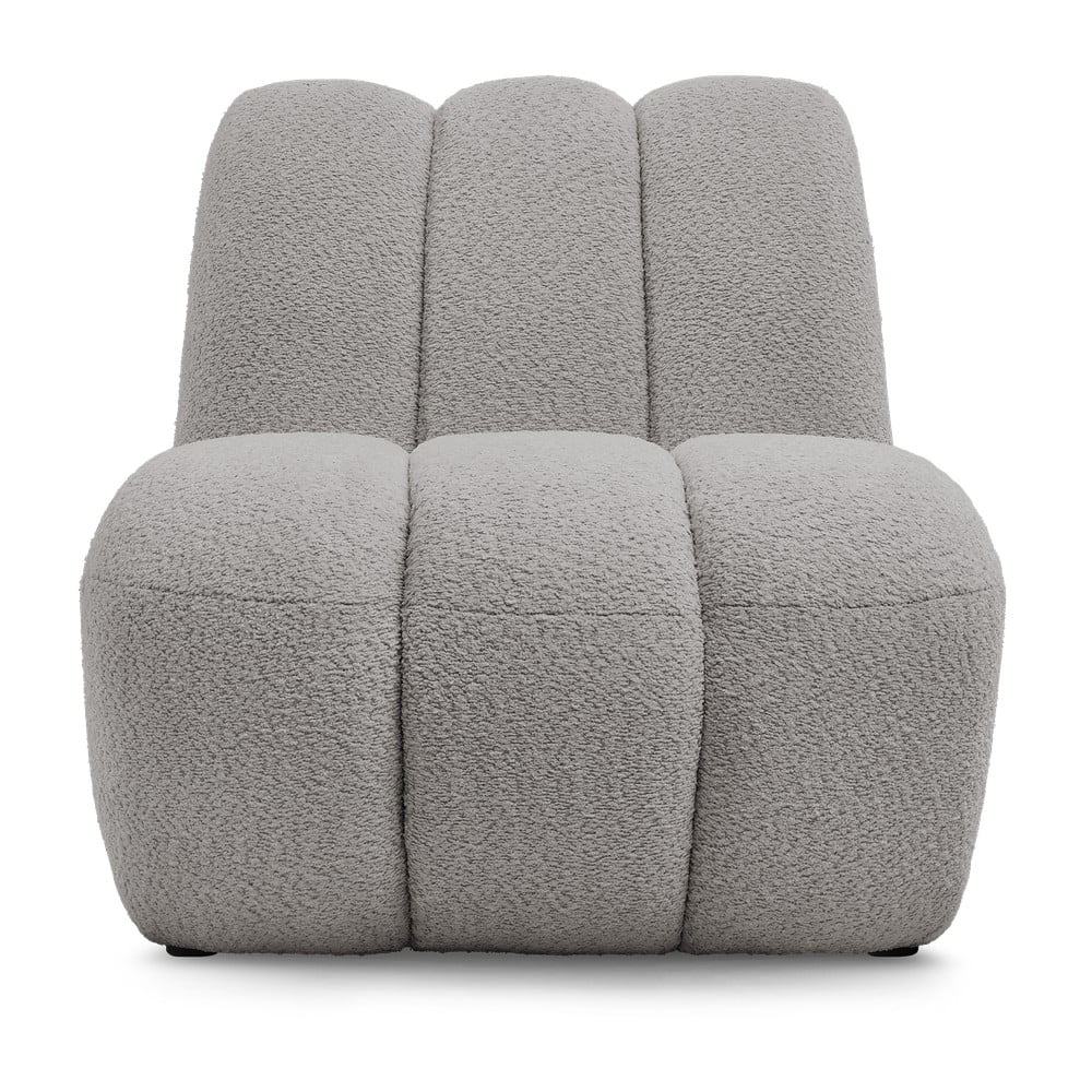 Világosszürke buklé fotel Janissaire – Bobochic Paris